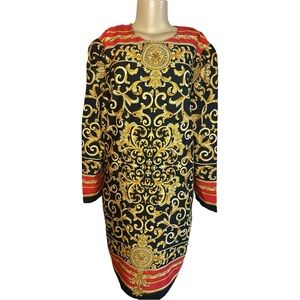 Vintage 80s Maggy Boutique Baroque Midi Dress